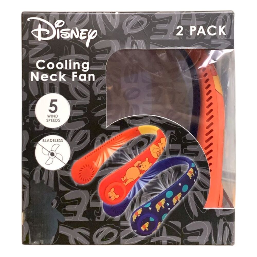Winnie the Pooh - Disney Cooling Neck Fan 2-Pack, Bladeless Fan with 5-Windspeed